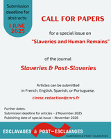 CfP - Slaveries and Human Remains