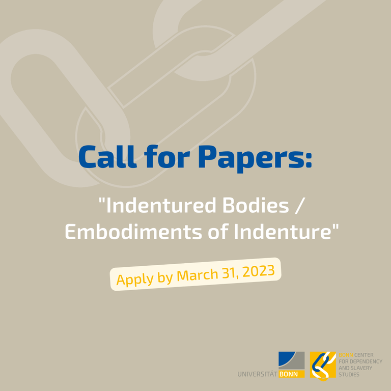 Call for Papers Special Issue: Indentured Bodies / Embodiments of Indenture (Journal of Indentureship and its Legacies)