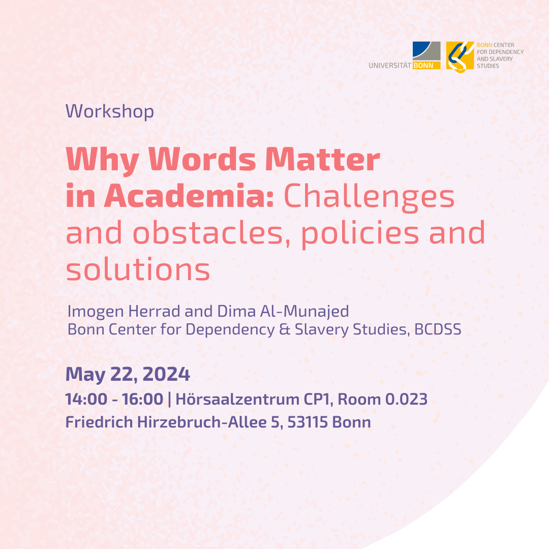 Workshop: Why Words Matter in Academia: Challenges and obstacles, policies and solutions